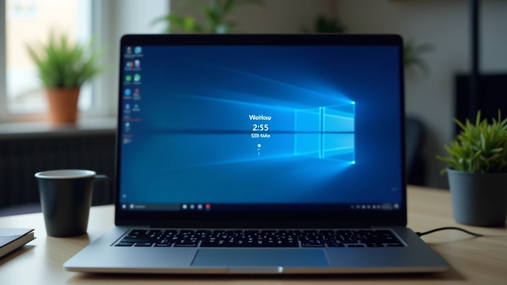 Pantalla de Windows mostrando velocidad de arranque rápida con cronómetro