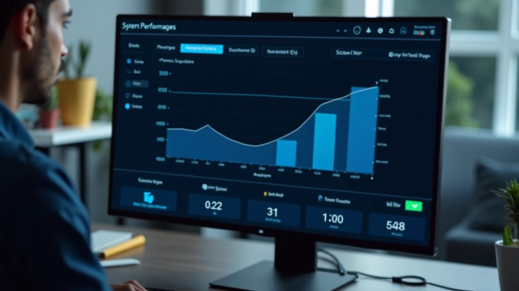 Gráfico de rendimiento del sistema en pantalla durante optimización