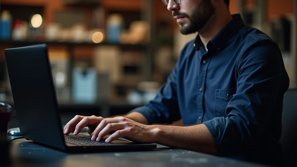 Técnico reparando computadora portátil con herramientas de diagnóstico
