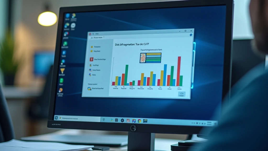 Desfragmentador de disco Windows mostrando el análisis de fragmentación con barras de progreso